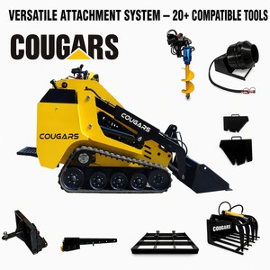 Mini-chargeuse sur chenilles diesel COUGARS CG827 25HP Kubota D1105 CE EPA avec débroussailleuse pour l'élimination des arbustes et des <span class=keywords><strong>ronces</strong></span> - Product Image 6