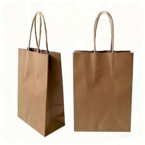 Bolsas de Papel Kraft Personalizadas KM para Empaque de Ropa, Bolsas de Compras de Grado Alimenticio - Product Image 1