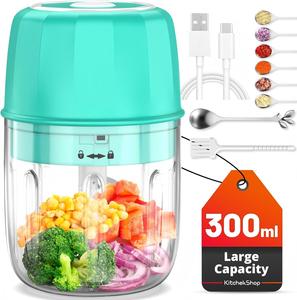 Picadora de Alimentos Eléctrica Portátil, Resistente al Agua y Duradera, Picadora de Frutas y Verduras, Venta Directa de Fábrica - Product Image 1