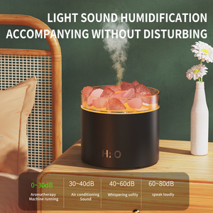 Nueva simulación de piedra de sal de cristal USB difusor de aceite esencial hogar escritorio atmósfera noche luz humidificador de agua - Product Image 5