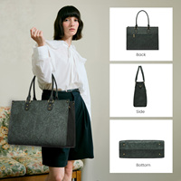 LOVEVOOK 2026 Sac d'ordinateur vintage en cuir PU, sac à main professionnel grande capacité pour ordinateur portable 15,6 pouces, sac de travail pour femme