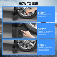 Heavy Duty Air Compressor 150PSI Air Pump for Truck Tires Digital Smart Air Inflator Portable 12V DC Electric with Carry Case