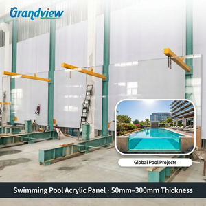 Plaque acrylique commerciale à 93 % pour fenêtres de piscines à débordement – Fournisseur d'usine pour les constructeurs - Product Image 1
