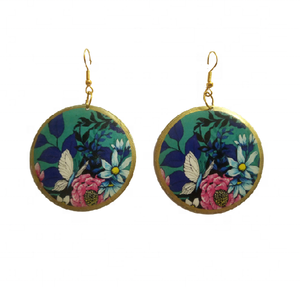 Wholesale Enamel Alloy Gold Plated <b>Flower</b> Design Round Shape Earring Women Jewelry <b>Girls</b> <b>Accessories</b> - Product Image 4