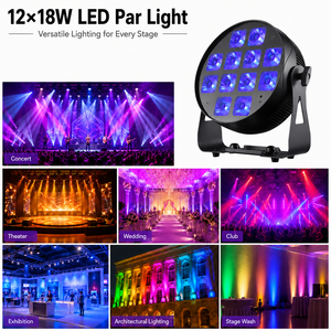 PowerPar 12 Wireless Battery RGBWA+UV LED Par <b>Light</b> 12x18W DMX Stage Wash <b>Light</b> for Events - Product Image 5