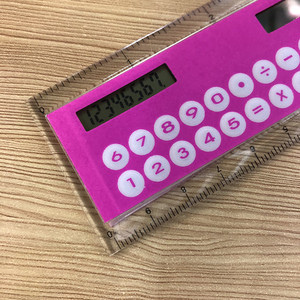 Solar Touch Calculator 10Cm Ultra Thin With Magnifying Glass ABS Material 8 Digits For Office School Use - Product Image 4