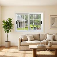 Fenêtre coulissante moderne en alliage d'aluminium robuste avec grille interne en acier inoxydable 304, vue panoramique, double vitrage