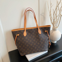 Sac fourre-tout de luxe de grande capacité pour femmes, style vintage, sac à main monogramme, sac à bandoulière pour un usage quotidien