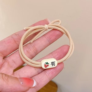 Élastique à cheveux rose beige avec breloque en forme d'œuf, bandeau en tissu décontracté pour femmes et filles, printemps 2023, fabriqué à Jinhua - Product Image 3