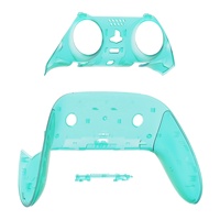 Coque décorative transparente EXtremeRate pour la partie supérieure et inférieure, coque avant et arrière, clips, plaques personnalisées pour la manette PS5 Edge