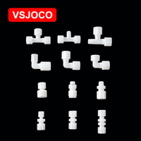 Offre Spéciale – Raccords en T mâles en PVDF de haute qualité, surface lisse, moulage par injection haute pression, joint en plastique à denture externe 4 pour l'huile et le gaz