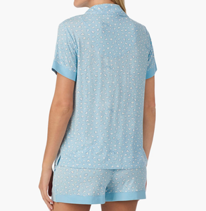Pyjama élégant et confortable pour <span class=keywords><strong>femme</strong></span>, collection 2026, respirant, avec revers, boutonnage simple et imprimé, idéal pour la maison - Product Image 3