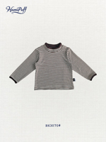 Pull basique à col ras du cou et manches longues à rayures pour bébés et jeunes enfants (garçons et filles) – Printemps/Automne – Respirant et à séchage rapide