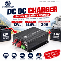 Chargeurs 12V 30A Contrôle par application Bluetooth Batterie au plomb-acide Lithium Automatique 12vdc à 12.6v 14.6v 14.7v Chargeur DC à DC