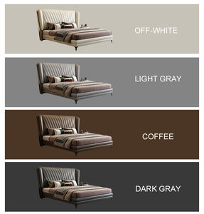 <span class=keywords><strong>Lit</strong></span> en cuir léger de luxe moderne et minimaliste, mobilier de chambre à coucher, lits rembourrés - Product Image 2