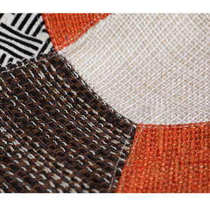 Wholesale Scandinavian Home Kitchen Restaurant Furniture Fabric <strong>Patchwork</strong> Beige <strong>Dining</strong> <strong>Chair</strong> with Wood Legs - Product Image 6