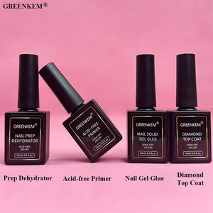4 piezas de gel de <span class=keywords><strong>uñas</strong></span> Rosa negro Soak Off acrílico sólido Gel pegamento capa superior Primer Pretty Nails Set - Product Image 4