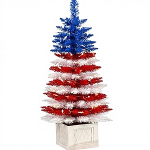 Sapin de Noël artificiel <span class=keywords><strong>en</strong></span> <span class=keywords><strong>pot</strong></span> de 1,20 m, écoresponsable, personnalisé, avec lumières LED Dura-Lit blanc chaud pré-éclairées, solaires et légères - Product Image 1