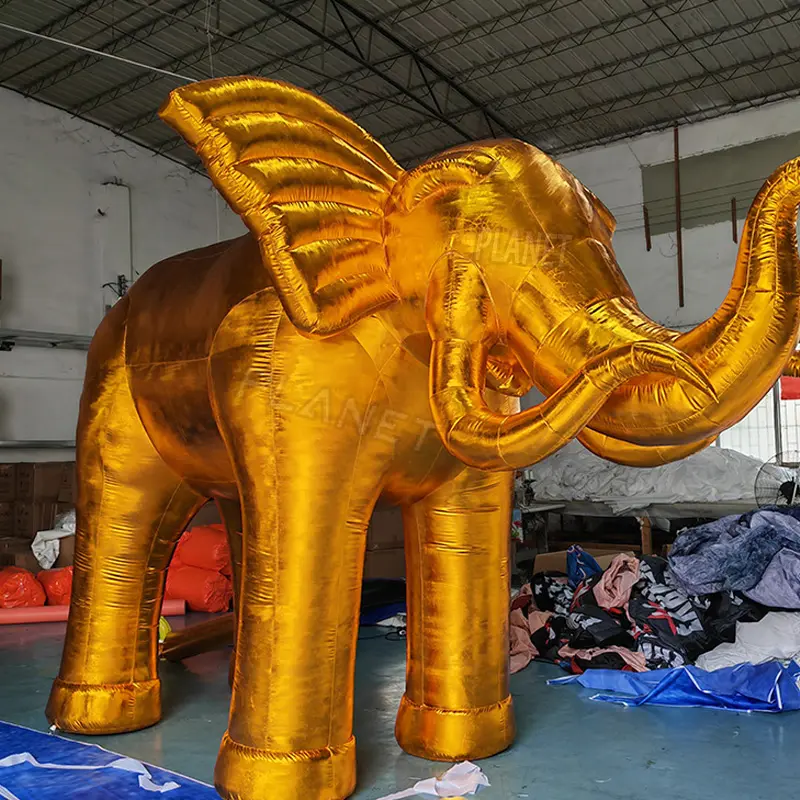 Grande modelo inflável do elefante do ouro do elefante inflável da propaganda ao ar livre para a exposição do festival