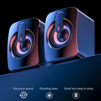 Speaker Mini USB A1 Original Berkabel Volume Tinggi Dual 360 °   Stereo 1200mAh Game Film Musik