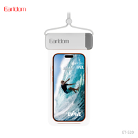 EARLDOM Sac de téléphone étanche IPX8 en TPU transparent, flottant, pour la natation, la plongée, la plage, sous l'eau, étui pour téléphone portable