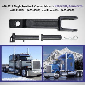 Gancho <span class=keywords><strong>de</strong></span> remolque único, compatible con Peterbilt/Kenworth, con pasador <span class=keywords><strong>de</strong></span> tracción y pasador <span class=keywords><strong>de</strong></span> marco, por un lado, por el otro. - Product Image 6