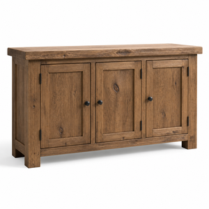 Best Selling Handmade Solid Wood <b>Cabinet</b> <b>Rustic</b> Oak 3 Door Buffet - Export Wooden Furniture Kitchen <b>Cabinets</b> - Product Image 1