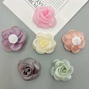 Organza Handmade Fabric <b>Flowers</b> 5cm Camellia Shape For Hair Accessories Clothing <b>Corsages</b> DIY Decor - Product Image 2