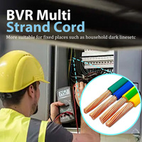Fil BVR en stock 450/750V 6mm² en cuivre toronné, gaine PVC, monoconducteur, bobine de 100m pour circuit d'éclairage