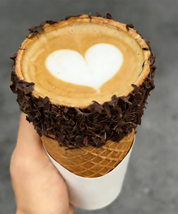 Cônes en gaufrettes à fond plat comestibles, coupes croustillantes de qualité supérieure pour l'art du café, la crème glacée, les desserts créatifs - Product Image 3