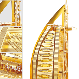 Rompecabezas Metálico 3D Piececool del <span class=keywords><strong>Burj</strong></span> <span class=keywords><strong>Al</strong></span> <span class=keywords><strong>Arab</strong></span> <span class=keywords><strong>Dubai</strong></span>, Modelo de Edificio Hotelero, Kit de Ensamblaje de Acero Inoxidable, Juguete para Adultos - Product Image 2