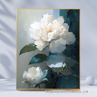 Lu Hua Art – 30 tableaux numériques modernes de roses florales, peints à la main, en bois massif, pour e-commerce et dropshipping