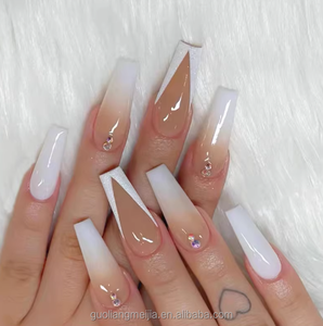 <span class=keywords><strong>Uñas</strong></span> Postizas de Acrílico Hechas a Mano con Pedrería para <span class=keywords><strong>Novia</strong></span> - Product Image 1