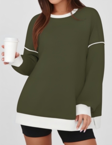 Blank Plain Pullover Drop Shoulder <b>Yoga</b> Gym figures Multi Color Optional blend Embroidery Logo Crewneck <b>Sweatshirt</b> breathable - Product Image 5