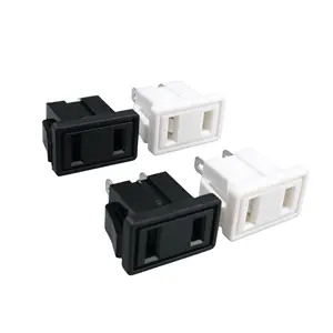 Factory supply two-hole AC-09 white black DC socket full copper feet American Standard power outlet