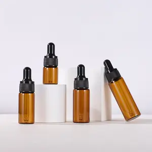 Botol Penetes Minyak Esensial Amber Grosir Kaca Perawatan Kulit Sablon Kosmetik Produk Perawatan Pribadi Disegel Tinggi CN;ZHE