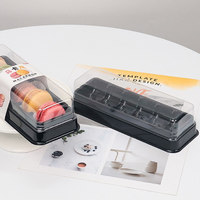 Boîte d'emballage alimentaire en plastique transparent YuXuan en stock, épaisseur 0,3 mm, pour gâteaux, sushis, sandwichs, aliments pour bébés, stockage, PET recyclé