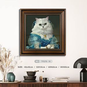 Novità pittura su tela per gatti ispirata a ritratti di fama mondiale per la decorazione di interni e regali divertenti per animali domestici - Product Image 1