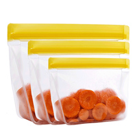 Sacs de congélation réutilisables en PEVA, à fermeture éclair, étanches à l'humidité, pour aliments pour bébés et chewing-gums, anti-fuite