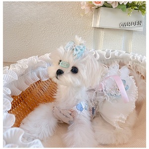 Vestido de Lujo Estilo Lolita, Color Blanco <span class=keywords><strong>Puro</strong></span>, Tipo Poncho de Princesa para Perros y Gatos Pequeños - Product Image 2