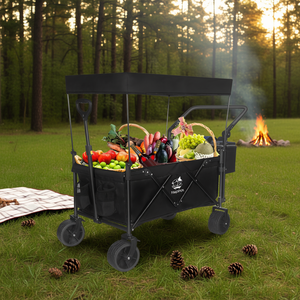 Chariot pliable tout-terrain NapFox 140L avec auvent amovible pour la plage, le camping et les courses - Product Image 2