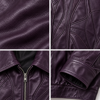 Service OEM – Blouson Bomber Moto Vintage Personnalisé Hiver Course Réversible Coupe-Vent Fermeture Éclair Cuir PU Gaufré Style Universitaire
