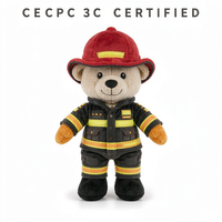 Jouets en peluche personnalisés pour pompiers OEM ODM, camion de pompiers, ours en peluche flamme, poupée en peluche, cadeau en gros