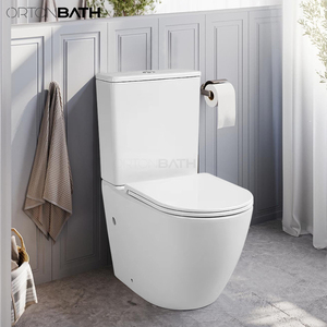 Ortonbaths Châu Âu P-trap hai mảnh gốm <span class=keywords><strong>WC</strong></span> hiện đại kép tuôn ra nhà vệ sinh khách sạn sử dụng tự động khử mùi tầng gắn - Product Image 2
