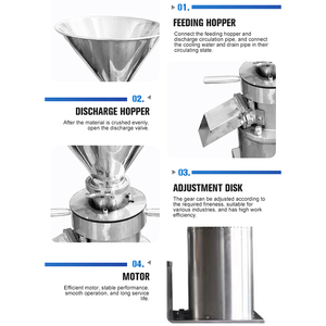 เครื่องบดอัตโนมัติเฉินต๋า สำหรับบดถั่วเหลือง ข้าวโพด ถั่วต่างๆ ทำเนยถั่ว ซอสมะเขือเทศ ซอสพริก เนยมะม่วง มายองเนส เครื่องบดแบบคอลลอยด์ - Product Image 6