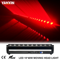 10 Stück 40W RGBW LED Beam Moving Head Licht IP33 DMX512 Tonaktivierte Bühnenbeleuchtung Nachtclub Disco DJ Party Hochzeit Show