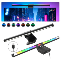 Barre lumineuse LED USB pour écran, Ra95, CRI élevé, anti-lumière bleue, protection des yeux, lampe d'écran à intensité réglable, en aluminium, commande tactile, pour le travail de bureau