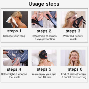Flexible LED-Gesichts maske Silikon Gesichts-LED-Lichter Gesichts maske Profession elle Silikon Bunte LED-Gesichts maske Lichttherapie Schönheit - Product Image 6