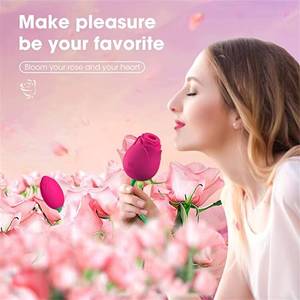 Sexshop Jouets sexuels pour femmes, jouet double face, vibromasseur long <span class=keywords><strong>en</strong></span> forme de rose pour stimulation vaginale - Product Image 4