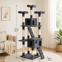 Meuble tour à gratter pour chat en sisal, moderne, multi-niveaux, en peluche douce, vente en gros OEM